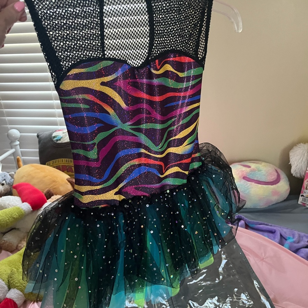 Colorful Zebra Print Kids Costume